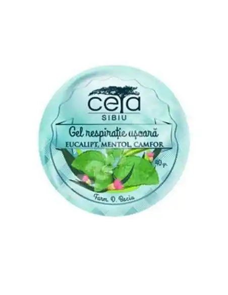 GEL RESPIRATIE USOARA EUCALIPT, MENTOL & CAMFOR 40GR/50ML Ceta, UNGUENTE/CREME/GELURI