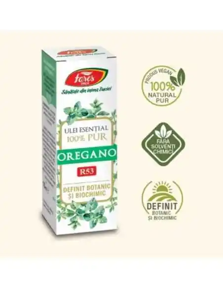 OREGANO ulei esential 100% pur 10 ml Fares, ULEIURI ESENTIALE