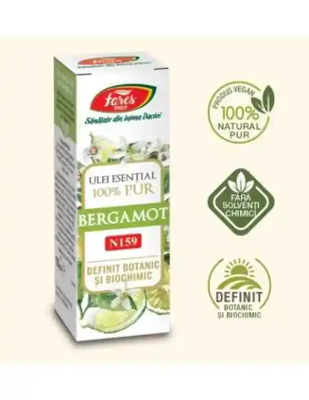 BERGAMOT ulei esential 100% pur 10 ml Fares, ULEIURI ESENTIALE