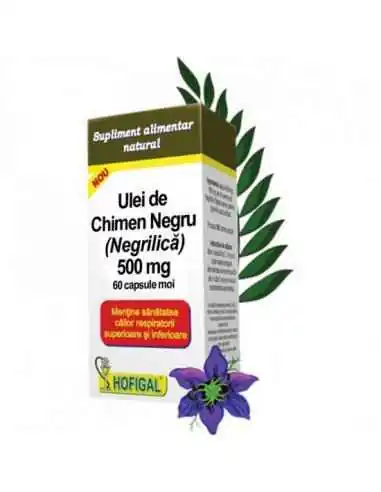 Ulei chimen negru (negrilica) 60 comprimate Hofigal, REMEDII NATURISTE