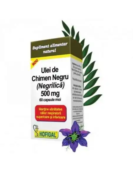 Ulei chimen negru (negrilica) 60 comprimate Hofigal, REMEDII NATURISTE