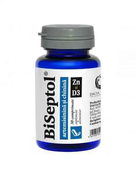 BISEPTOL ZINC si D3 30CPR Dacia Plant, REMEDII NATURISTE