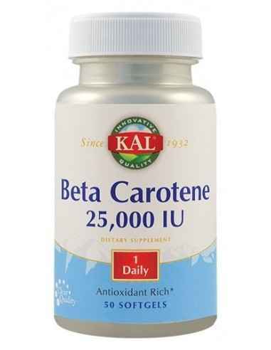 Beta Carotene 25000UI 50 capsule moi Kal, VITAMINE SI MINERALE