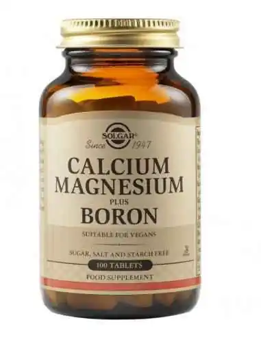 CALCIUM MAGNESIUM + BORON 100 CPR SOLGAR, REMEDII NATURISTE