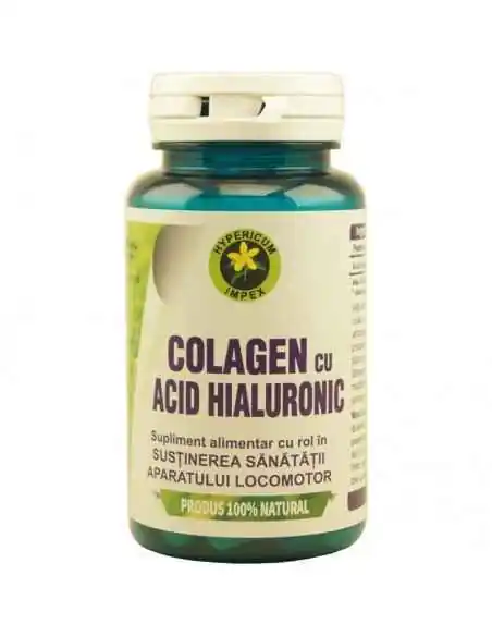COLAGEN CU ACID HIALURONIC 60CPS HYPERICUM, REMEDII NATURISTE