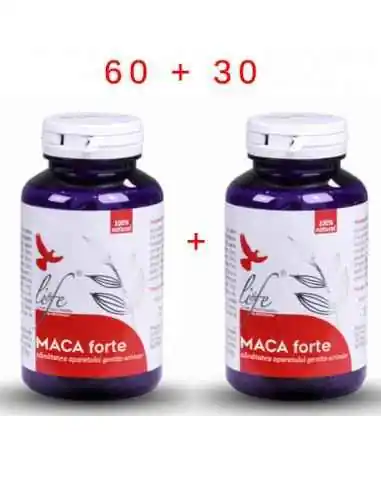 Maca Forte 60 + 30 capsule DVR Pharm, REMEDII NATURISTE