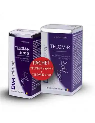 Telom R + Telom R sirop adulti 120 cps + 150 ml DVR Pharm, REMEDII NATURISTE