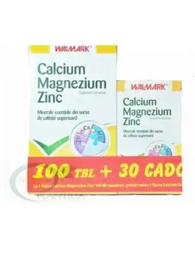 Calcium Magnezium Zinc (Ca Mg ZN) 100 + 30 tablete Walmark, VITAMINE SI MINERALE