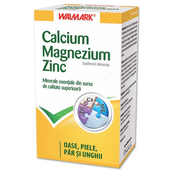 Calcium Magnezium Zinc (Ca Mg ZN) 100 tablete Walmark - Plantilia