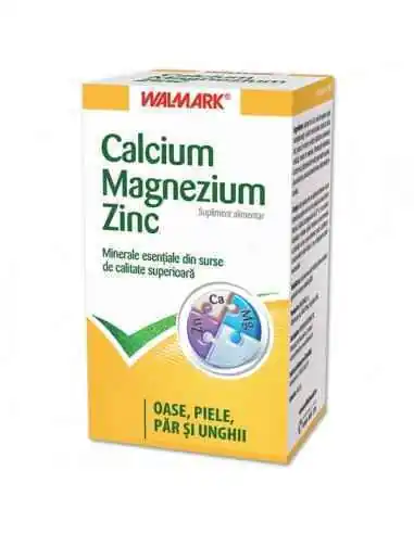 Calcium Magnezium Zinc (Ca Mg ZN)  30  tablete Walmark, VITAMINE SI MINERALE