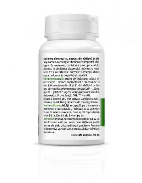 Ginseng Siberian 30 cpasule Zenyth, Sistemul nervos