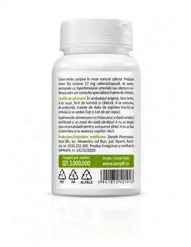 Green Tea Extract 30 capsule Zenyth, Sistemul nervos