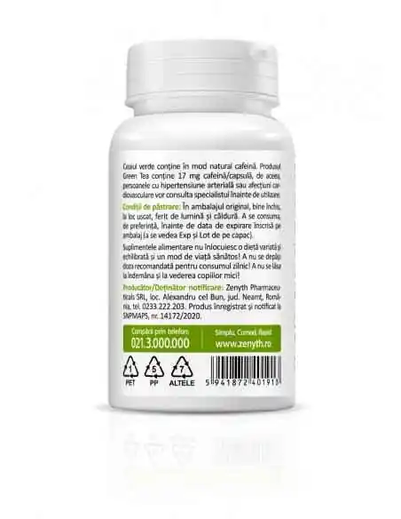 Green Tea Extract 30 capsule Zenyth, Sistemul nervos