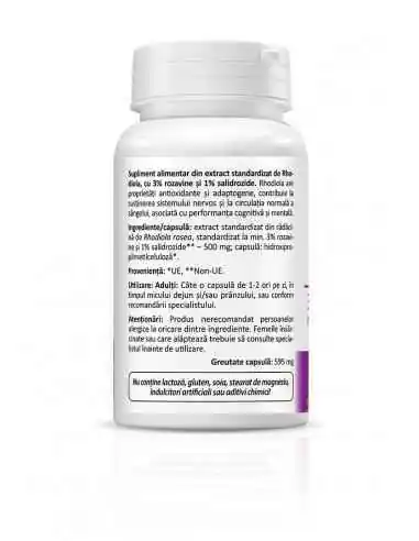 Rhodiola Rosavins 30 capsule Zenyth, REMEDII NATURISTE