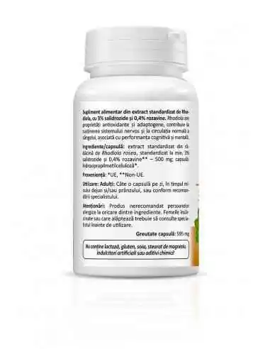 Rhodiola Salidrosidez 30 capsule Zenyth, REMEDII NATURISTE