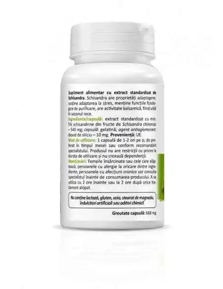 Schisandra 30 capsule Zenyth, REMEDII NATURISTE