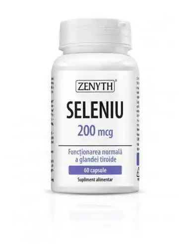 Seleniu 200mcg 60 capsule Zenyth, VITAMINE SI MINERALE