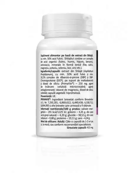 Shilajit Fulvic Complex 30 capsule Zenyth, REMEDII NATURISTE