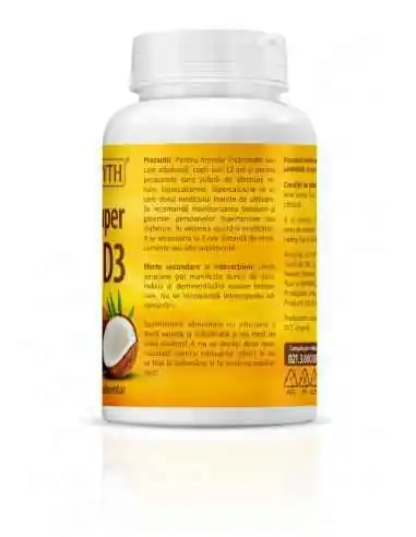 Super Vitamina D3 2000UI 120CPS - Zenyth, VITAMINE SI MINERALE