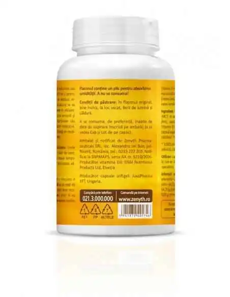 Super Vitamina D3 2000UI 120CPS - Zenyth, VITAMINE SI MINERALE