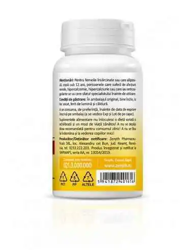 Vitamina D3 + K2 + Ca + Mg Complex 30 capsule Zenyth, VITAMINE SI MINERALE