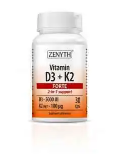 Vitamina D3 + K2 Forte 30 capsule Zenyth, VITAMINE SI MINERALE