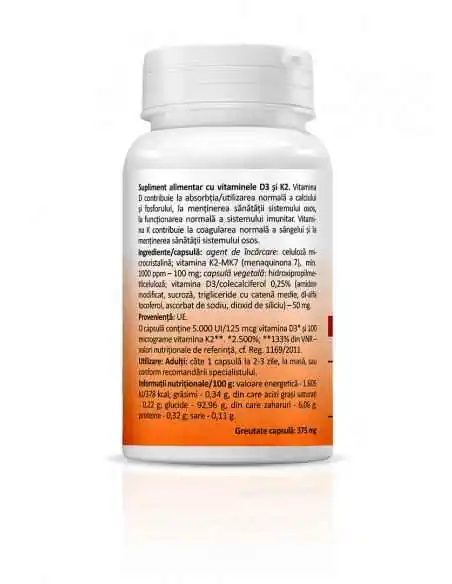 Vitamina D3 + K2 Forte 30 capsule Zenyth, VITAMINE SI MINERALE