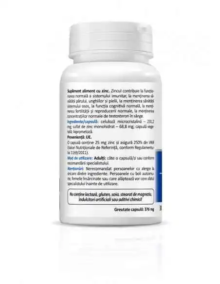 Zinc 25 30 capsule Zenyth, Sanatatea pielii