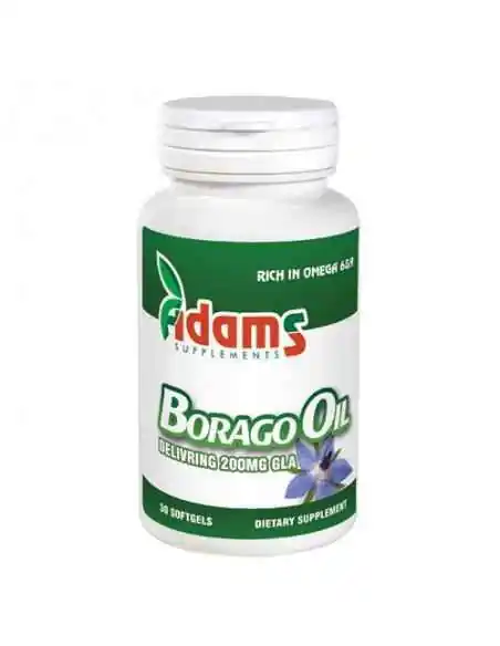 BORAGO OIL 1000MG 30CPS Adams Vision, Sanatatea pielii