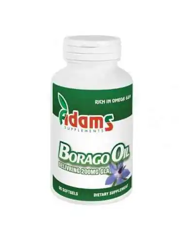 BORAGO OIL 1000MG 90CPS Adams Vision, Sanatatea pielii