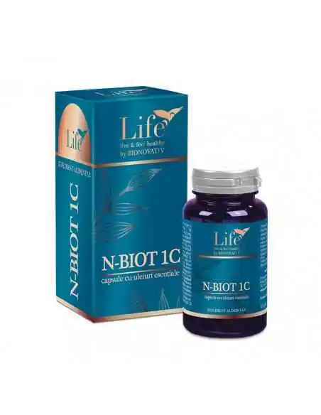N-BIOT 1C capsule cu uleiuri esentiale 30 cps DVR Pharm, REMEDII NATURISTE