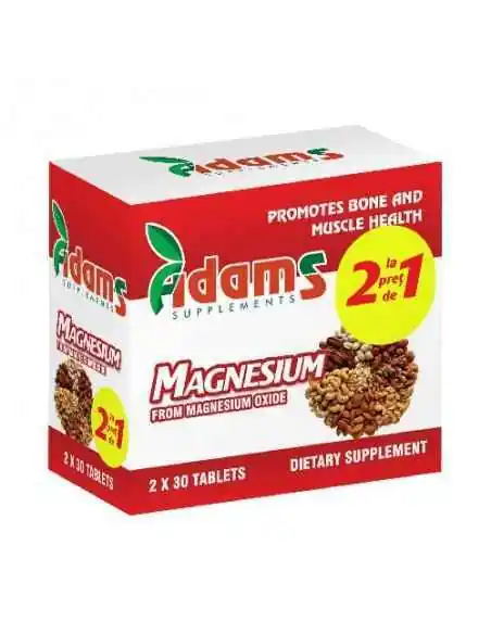 MAGNEZIU 375MG 30CPR 1+1 GRATIS Adams Vision, REMEDII NATURISTE