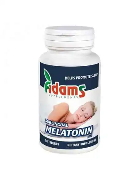 MELATONINA 3MG 50CPR Adams Vision, REMEDII NATURISTE
