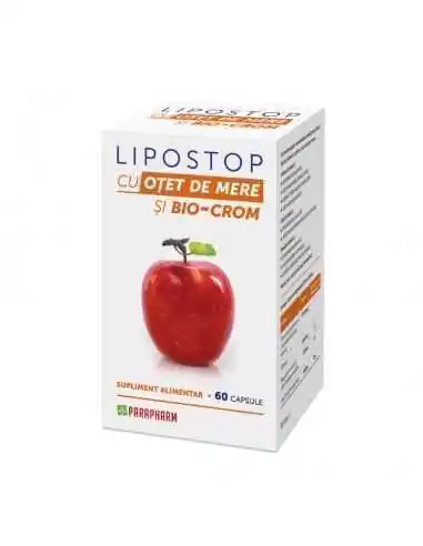 Lipostop Capsule de Slabit cu Otet de Mere si Bio-Crom 60 capsule Parapharm, Tulburari Hormonale