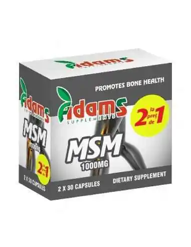 MSM 1000MG 30CPS 1+1 GRATIS Adams Vision, REMEDII NATURISTE