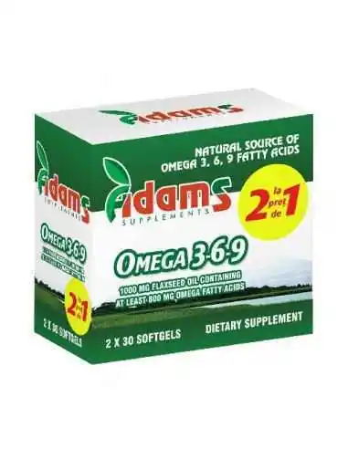 OMEGA 3-6-9 30CPS 1+1 GRATIS Adams Vision, Sistemul nervos