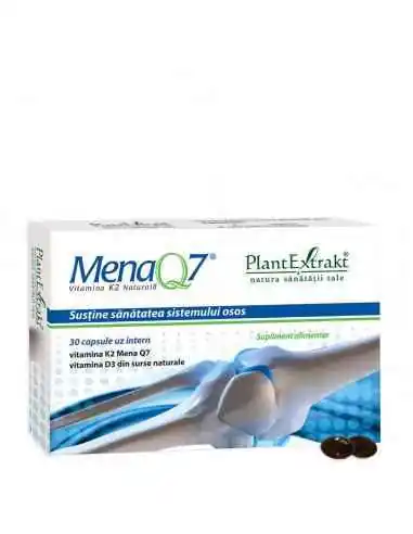 Mena Q7 Vitamina K2 Naturala 30 cps PlantExtrakt, REMEDII NATURISTE