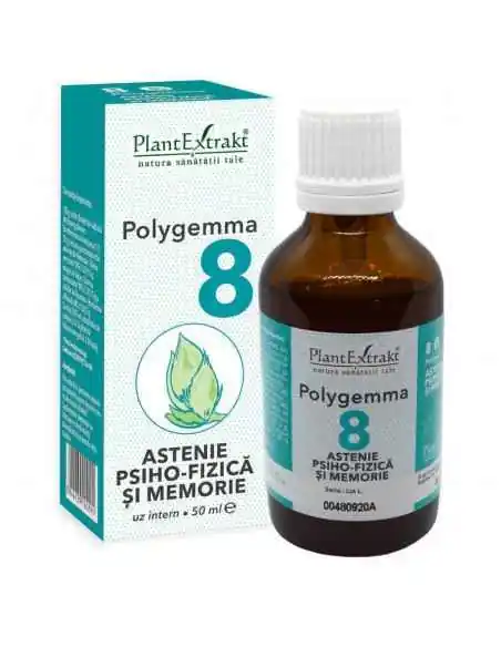 Polygemma 8 Astenie si Memorie 50ml PlantExtrakt, Stres