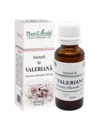 Tinctura de Valeriana 30ml PlantExtrakt, TINCTURI CU ALCOOL