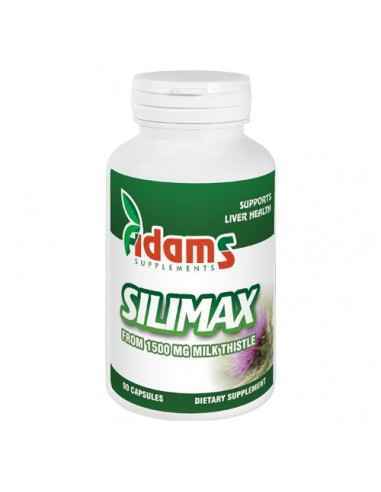SILIMAX 1500MG 90CPS ADAMS VISION
Silimarina protejeaza celulele ficatului impotriva acumularilor de toxine, participand la eli