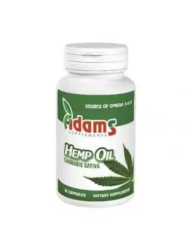 ULEI CANEPA 1000MG 30CPS (HEMP OIL) ADAMS VISION, Imunitate si raceala