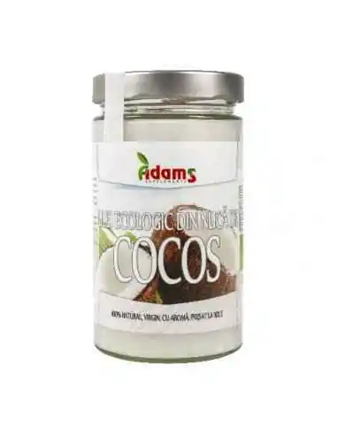 ULEI DE COCOS VIRGIN ECOLOGIC 600ML ADAMS VISION, ULEIURI VEGETALE