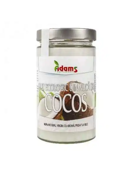ULEI DE COCOS VIRGIN ECOLOGIC 600ML ADAMS VISION, ULEIURI VEGETALE