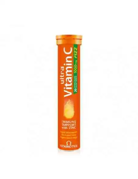 Ultra Vitamina C Fizz 1000mg, 20 tablete efervescente, Vitabiotics, VITAMINE SI MINERALE