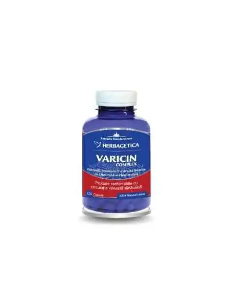 Varicin Complex 120cps Herbagetica, REMEDII NATURISTE