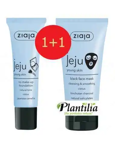 Oferta Ziaja Jeju – Cremă nuanțatoare ton natural + Mască pentru față cu cărbune  Ziaja, INGRIJIRE TEN