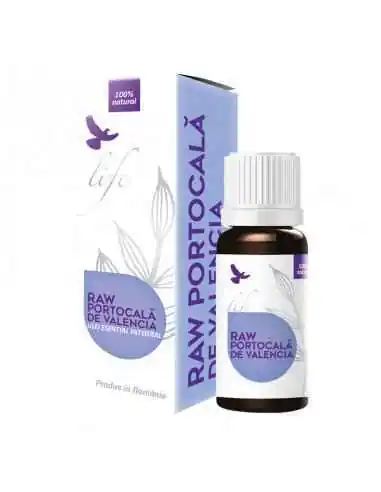 Ulei integral raw portocala de valencia 10ml Life Bionovativ, ULEIURI ESENTIALE