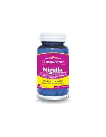 NIGELLA CHIMEN NEGRU 30 cps Herbagetica, Imunitate si raceala