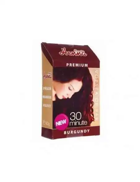 Vopsea par Henna Premium Burgundy 60gr Kian Cosmetics, REDUCERI
