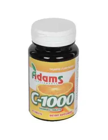 VITAMINA C 1000MG 30CPR MASTICABILE ADAMS VISION, Raceala si gripa